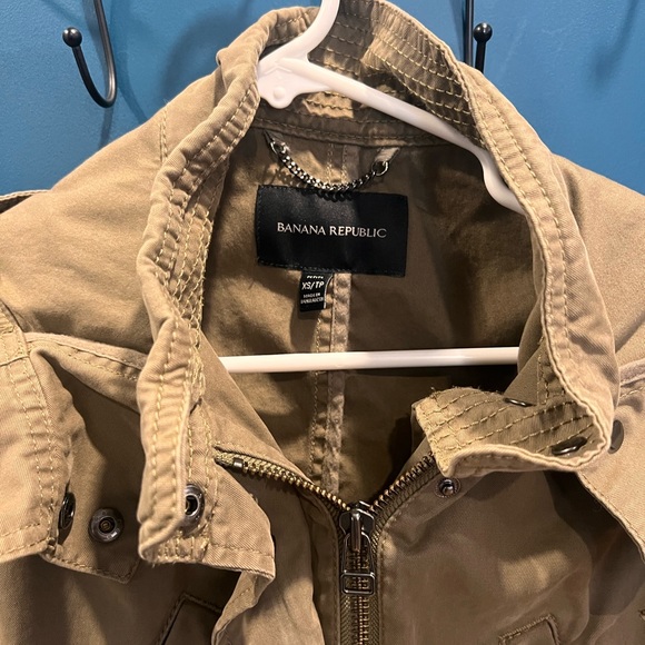 Banana Republic Olive Utility Field Jacket with Hood - Picture 2 of 4